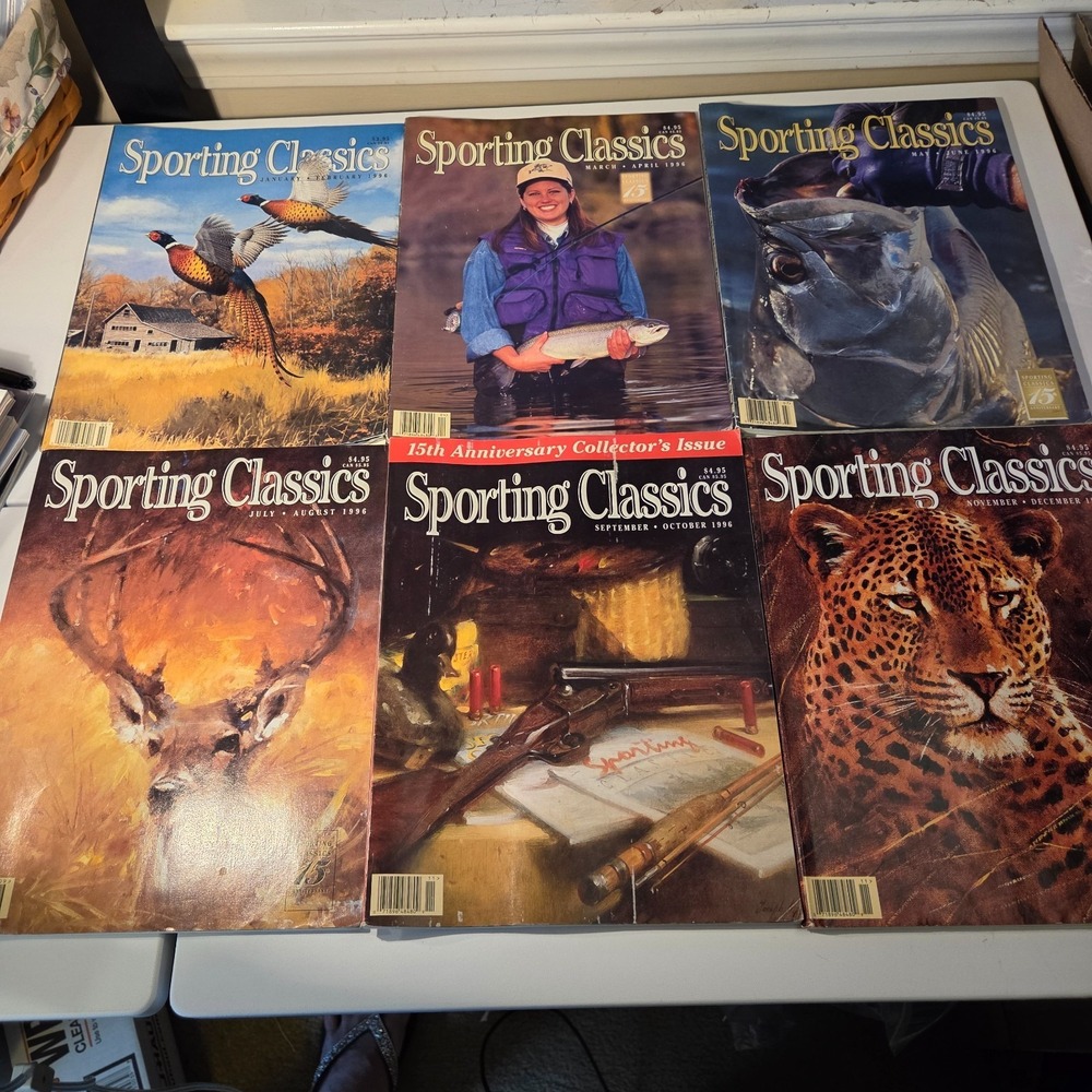 Sporting Classics Magazine 1996 Lot Of 6  Hunting & Fishing Collectible‎